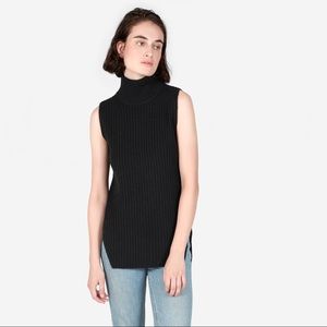 Everlane Wool turtleneck sleeveless sweater